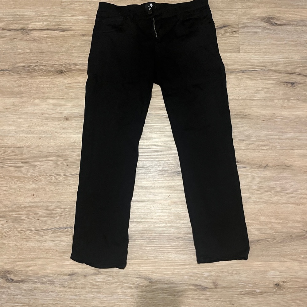 7 For All Mankind Luxe Sport Black Pants